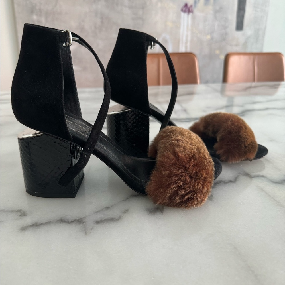 Alexander Wang Fur Block Heels